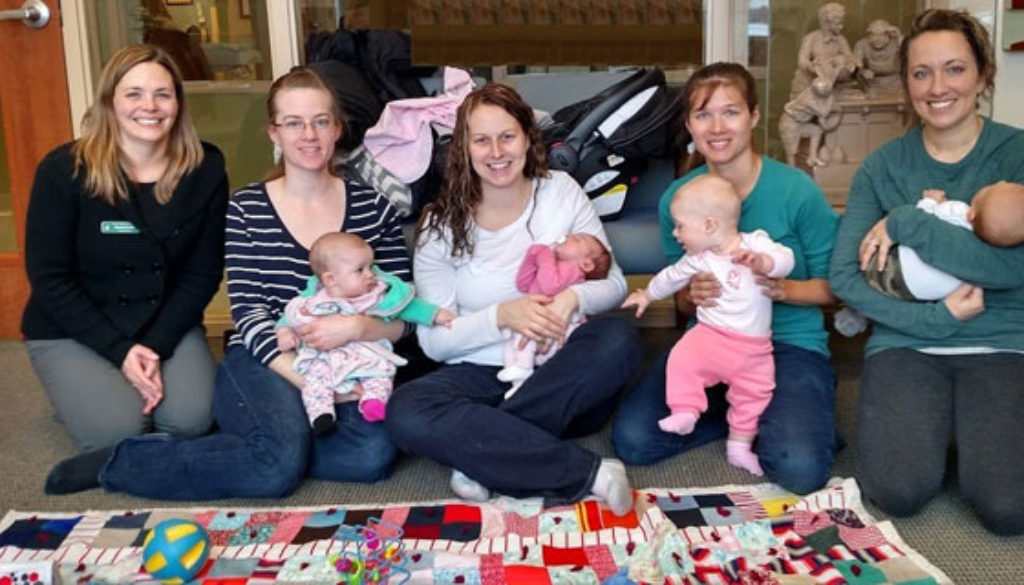 Moms and their babies for the baby and me program