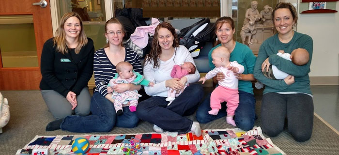 Moms and their babies for the baby and me program